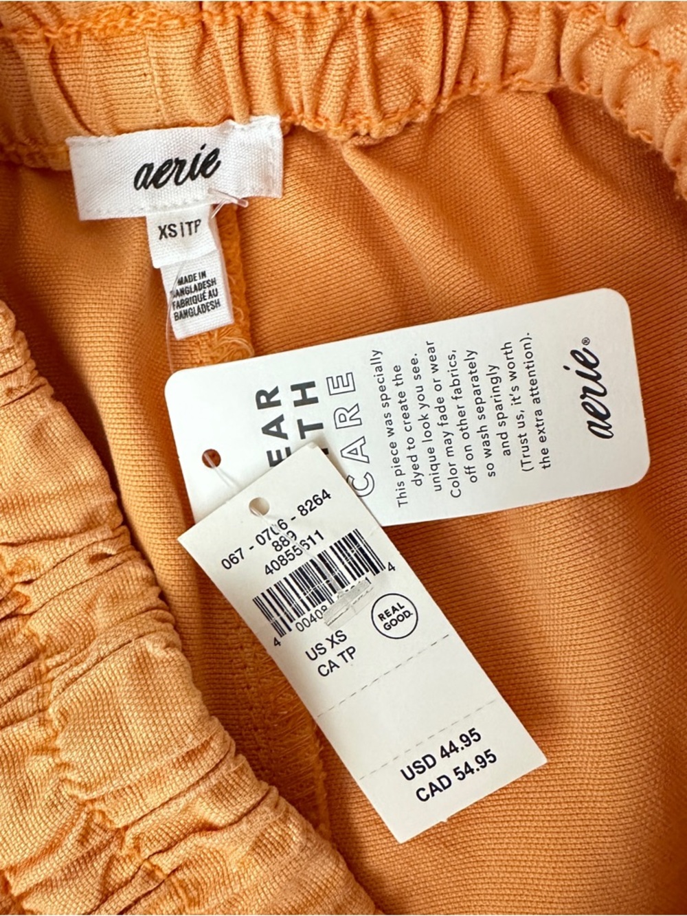 NWT Aerie Babewatch High Waisted Pull On Shorts Orange XS - Picture 5 of 12